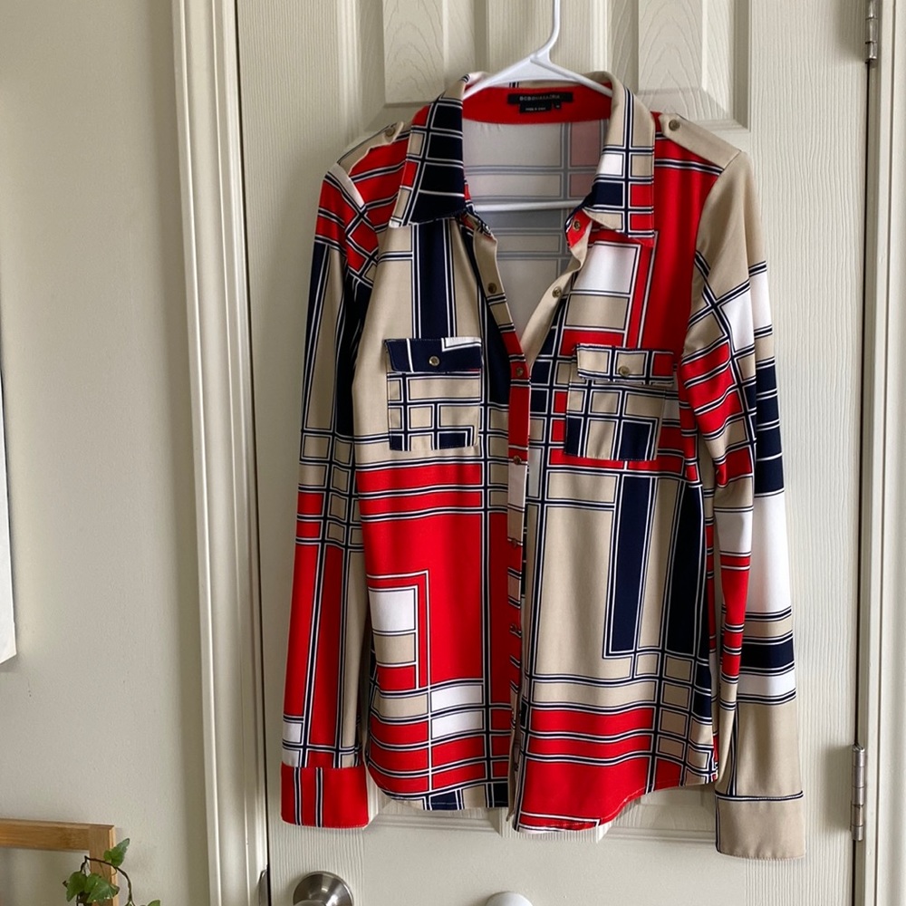 BCBG Max Azria patterned blouse